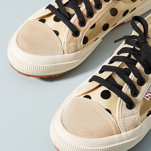 Anthropologie NWT Superga Polka Dot & Velvet Shoes - Picture 7 of 8